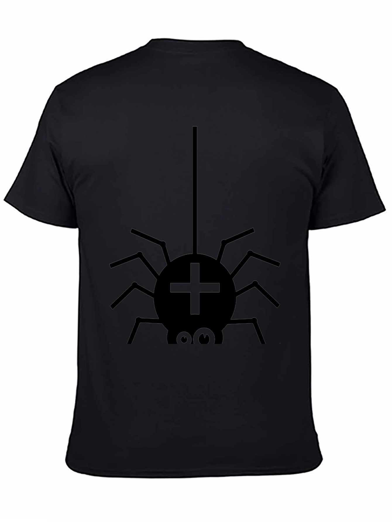 Funny Spider Graphic Tee - Black