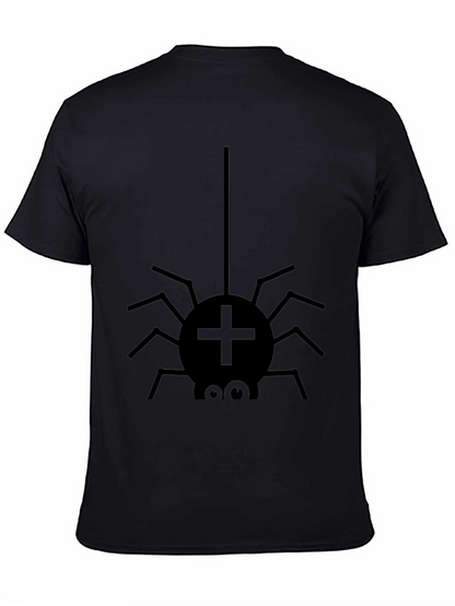 Funny Spider Graphic Tee - Black