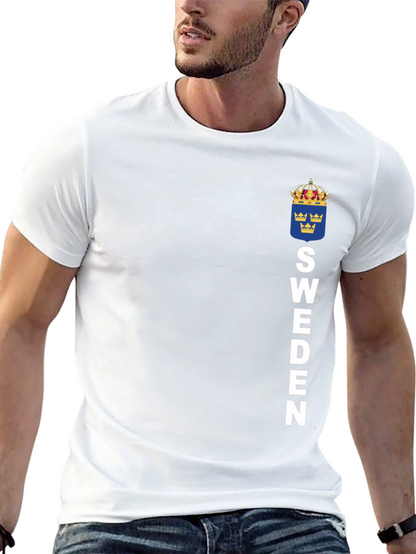 Sweden Flag T-Shirt - Black Graphic Tee