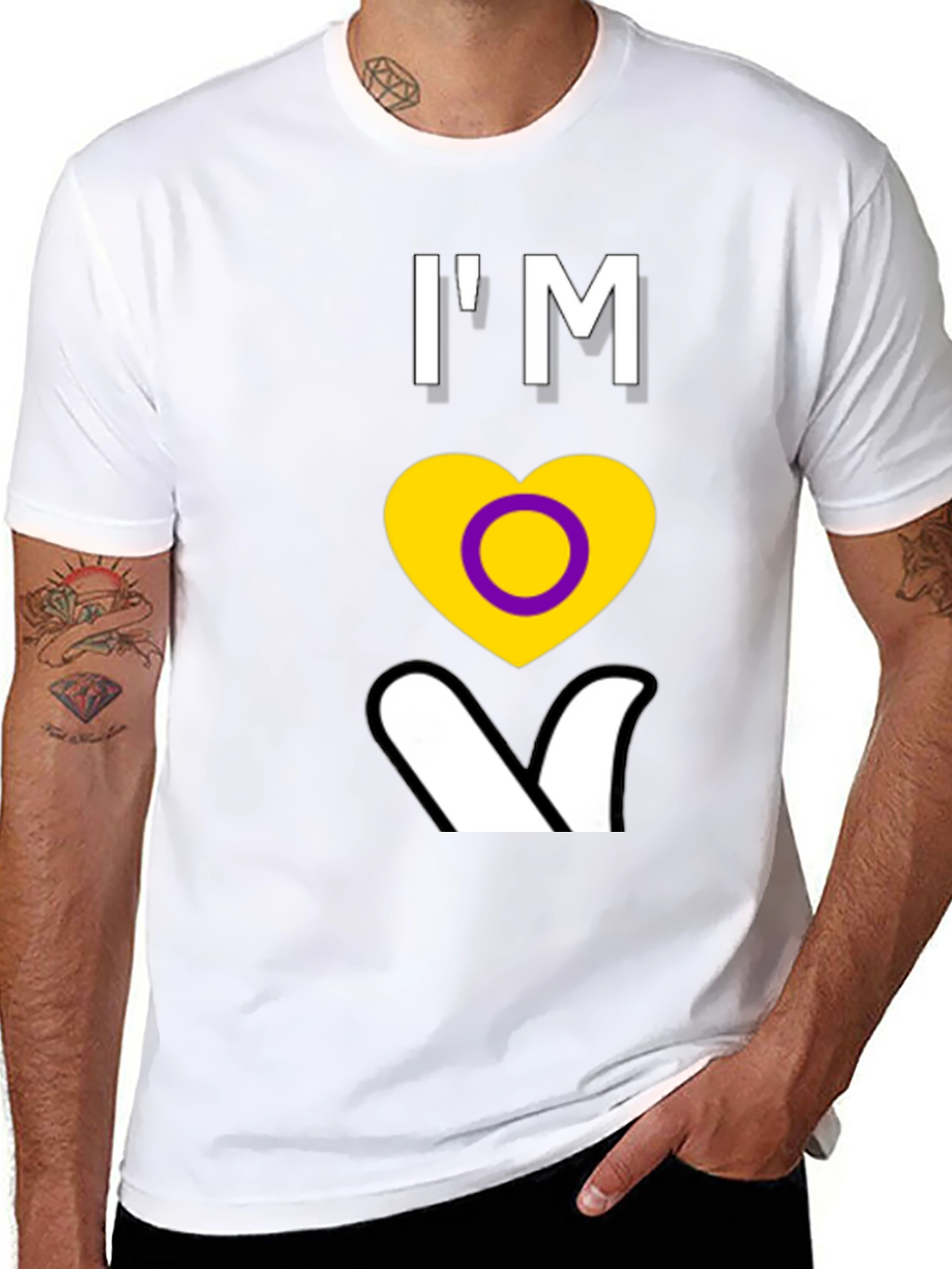 Intersex Pride T-Shirt - Im Intersex Heart Tee