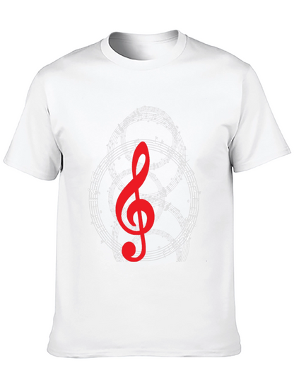 Musical Note Graphic T-Shirt - Black