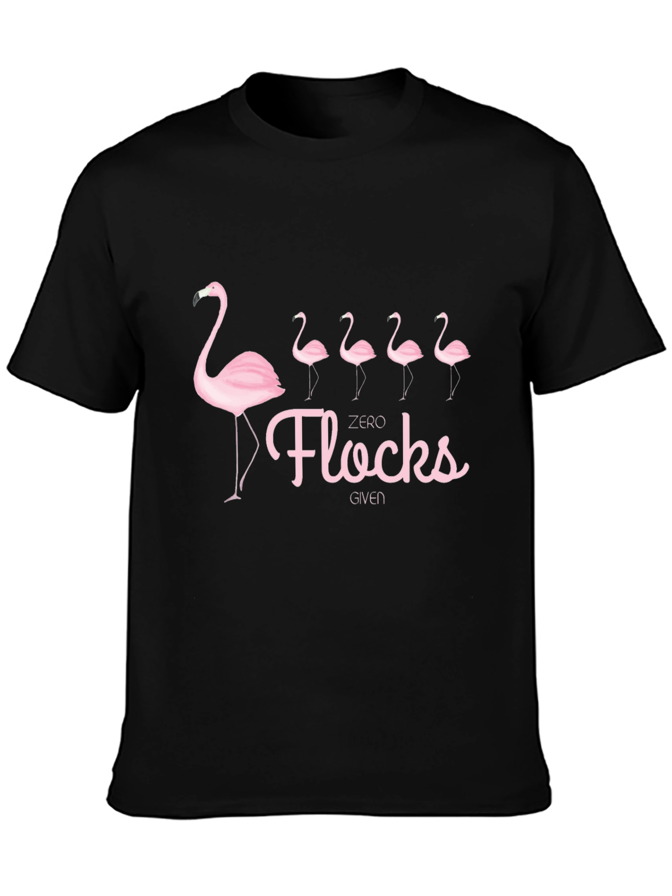 Zero Flocks Given Flamingo Graphic T-Shirt