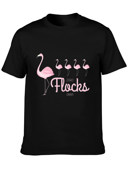Zero Flocks Given Flamingo Graphic T-Shirt