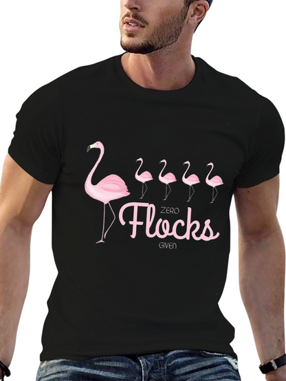 Zero Flocks Given Flamingo Graphic T-Shirt