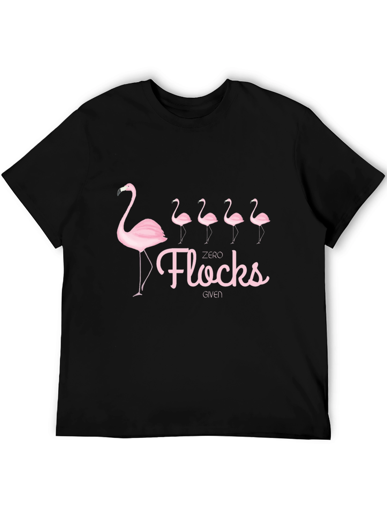 Zero Flocks Given Flamingo Graphic T-Shirt