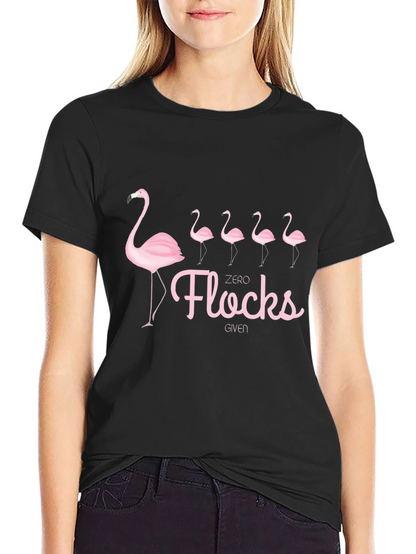 Zero Flocks Given Flamingo Graphic T-Shirt