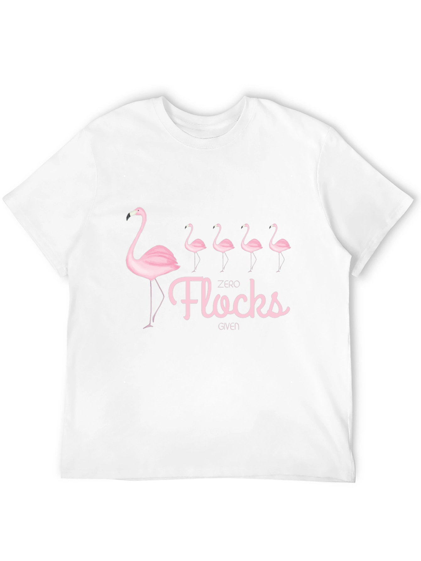 Zero Flocks Given Flamingo Graphic T-Shirt