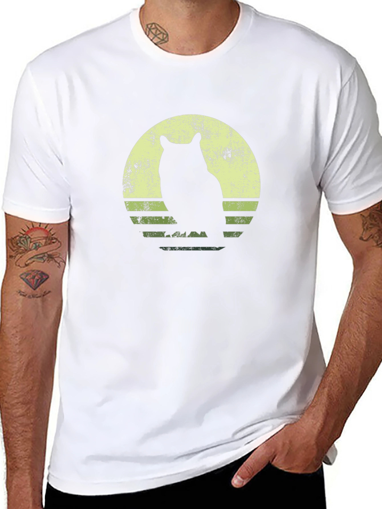 Owl Silhouette Graphic T-Shirt