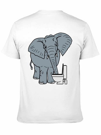 Elephant Toilet Humor T-Shirt - Funny Graphic Tee