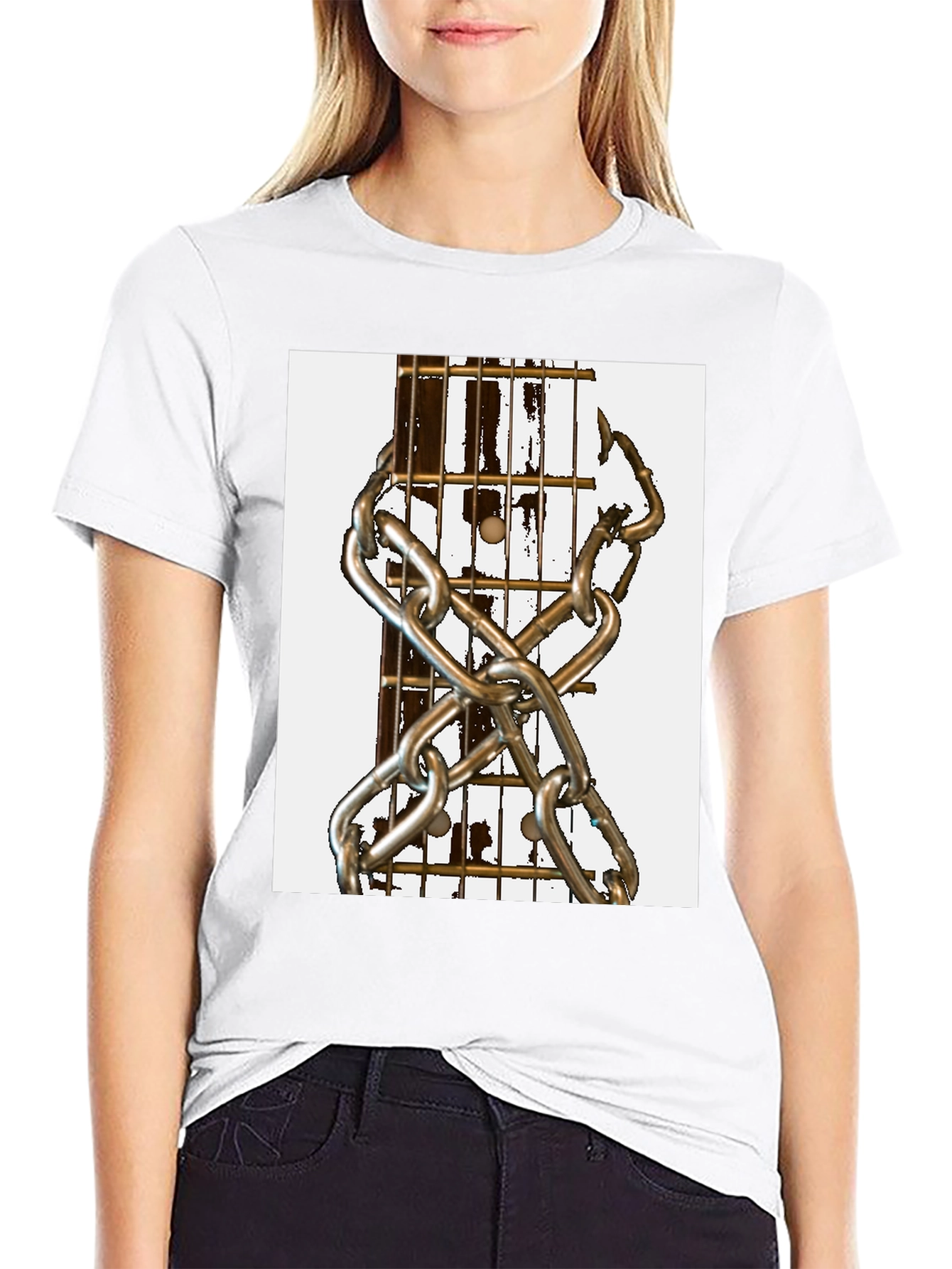 Guitar & Chains Graphic T-Shirt