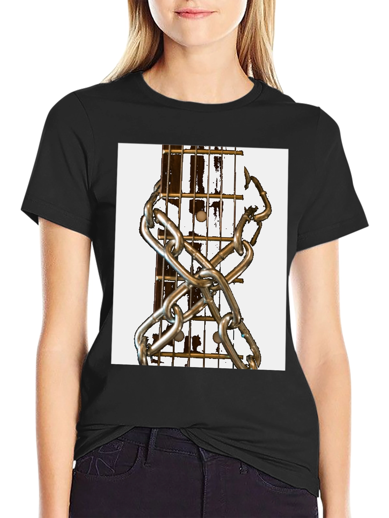 Guitar & Chains Graphic T-Shirt
