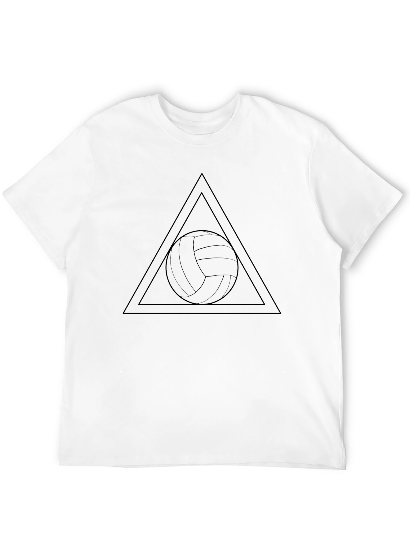Volleyball Triangle Graphic Tee - Sporty Casual