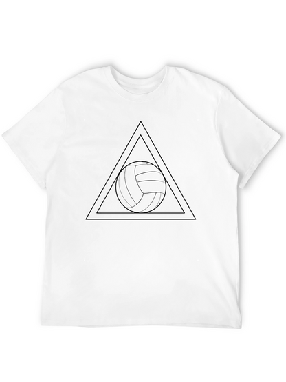 Volleyball Triangle Graphic Tee - Sporty Casual