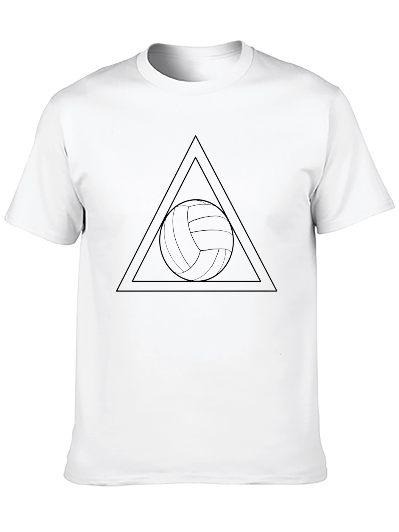 Volleyball Triangle Graphic Tee - Sporty Casual