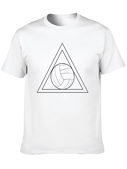 Volleyball Triangle Graphic Tee - Sporty Casual