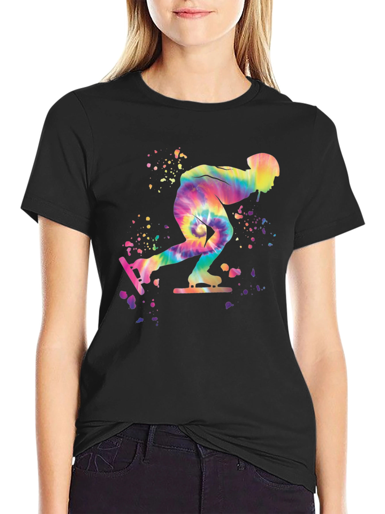 Tie-Dye Speed Skater Black T-Shirt