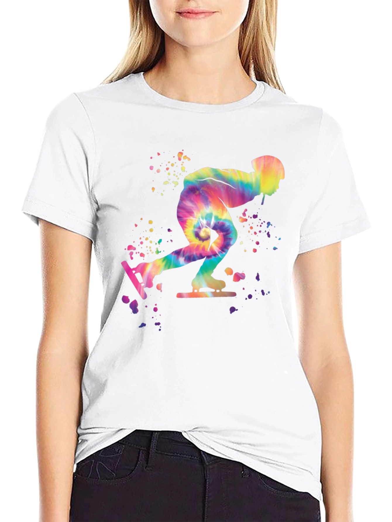Tie-Dye Speed Skater Black T-Shirt