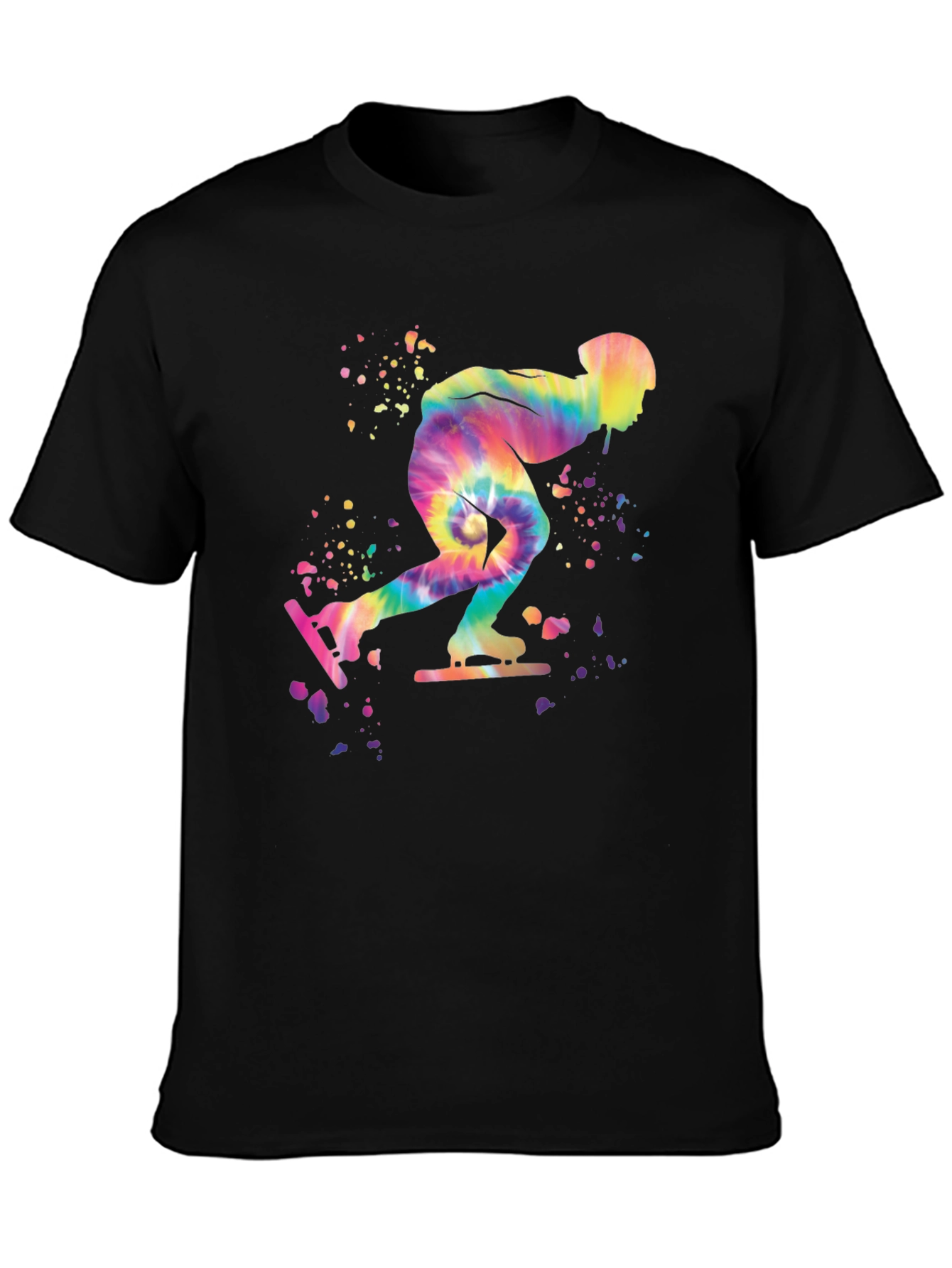 Tie-Dye Speed Skater Black T-Shirt