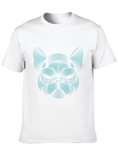 Abstract Dog Graphic Tee - Black Unisex T-Shirt