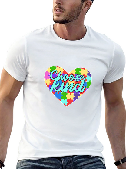 Choose Kind Autism Awareness Puzzle Heart T-Shirt