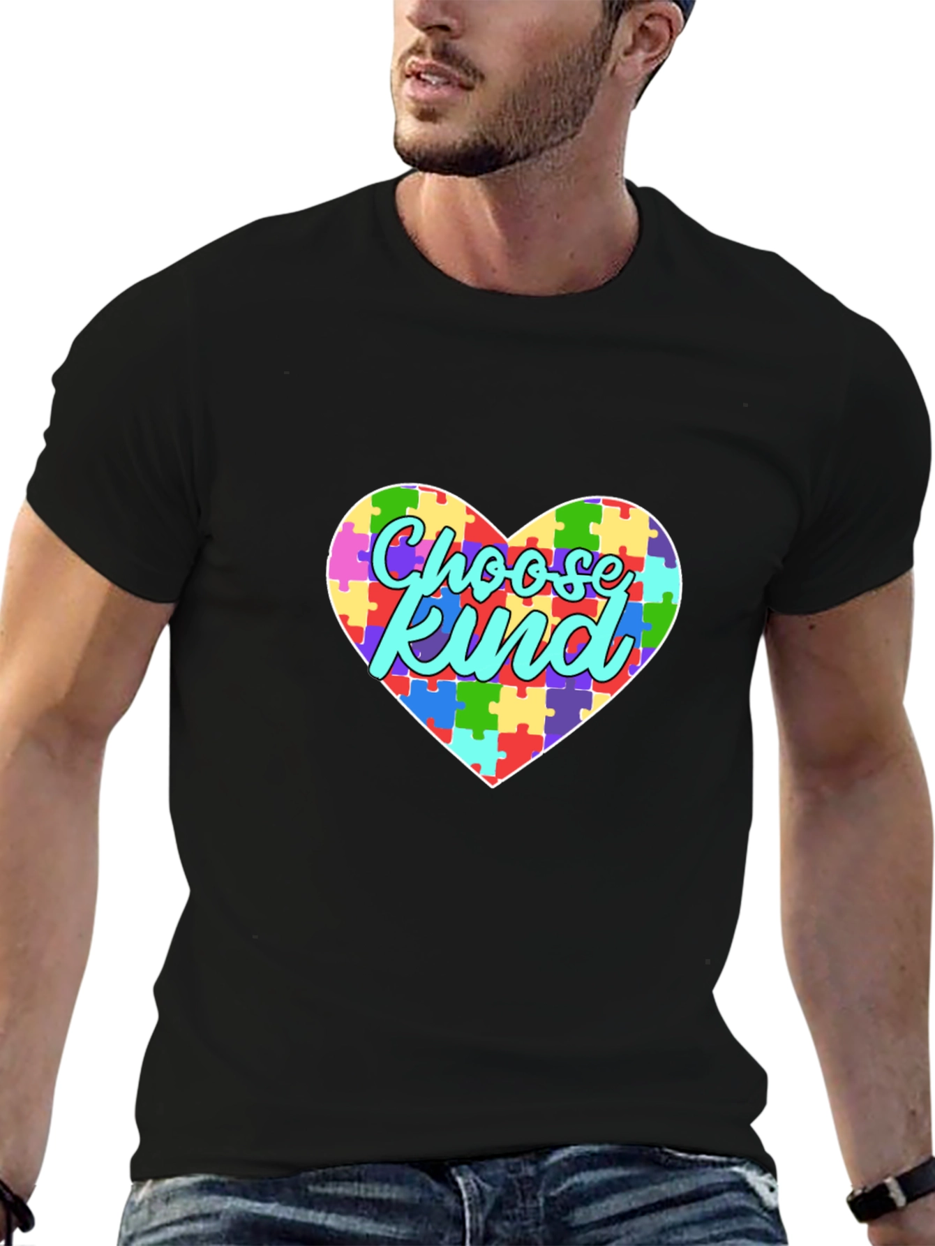 Choose Kind Autism Awareness Puzzle Heart T-Shirt
