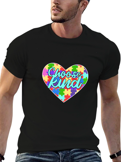 Choose Kind Autism Awareness Puzzle Heart T-Shirt