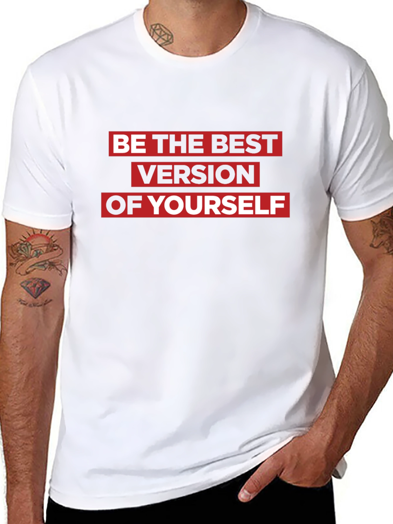 Motivational Black T-Shirt: Be the Best Version