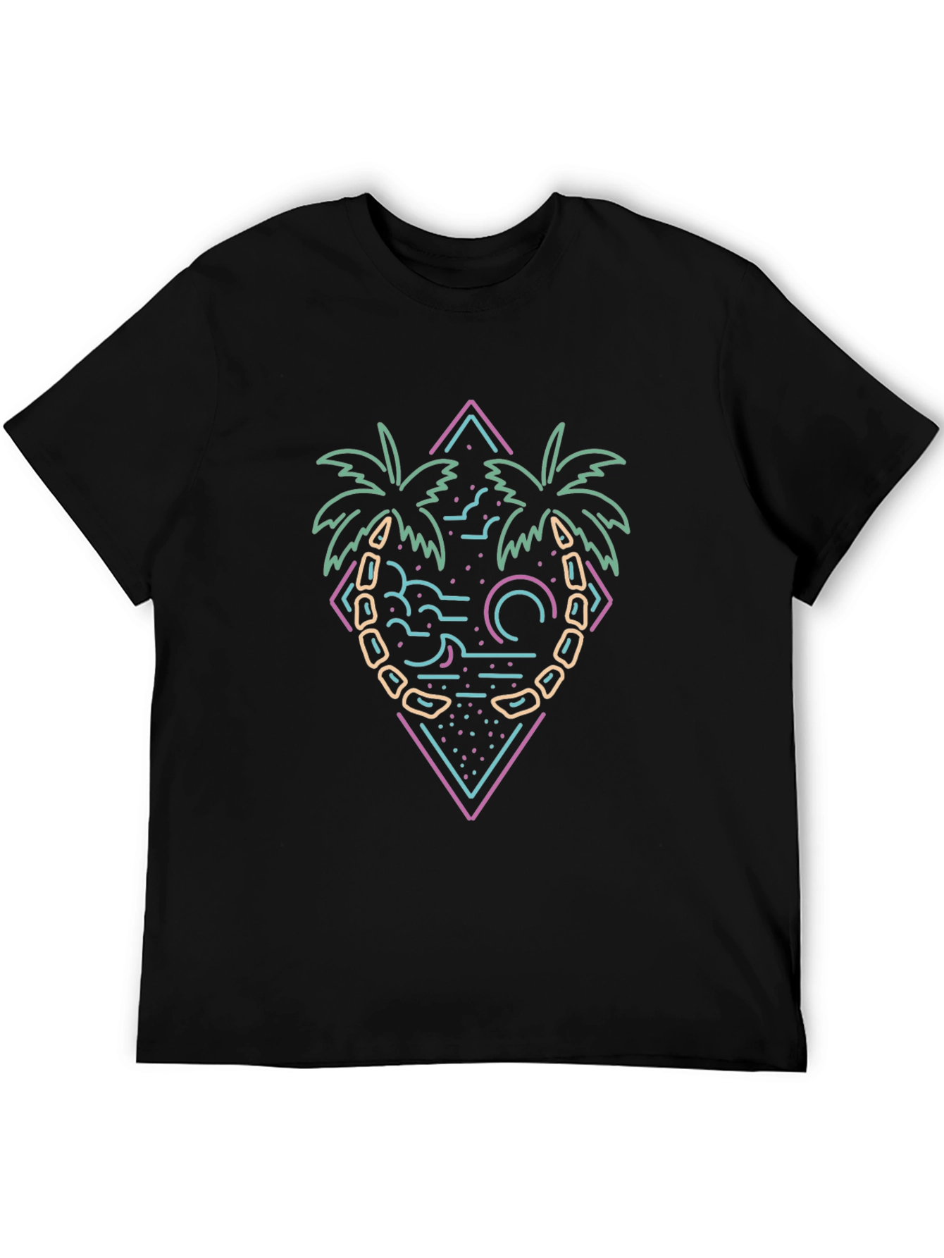 Neon Palm Tree Graphic Tee
