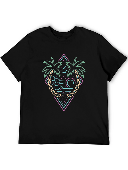 Neon Palm Tree Graphic Tee