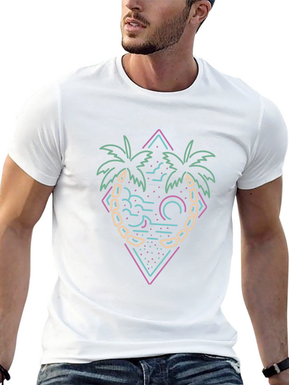 Neon Palm Tree Graphic Tee