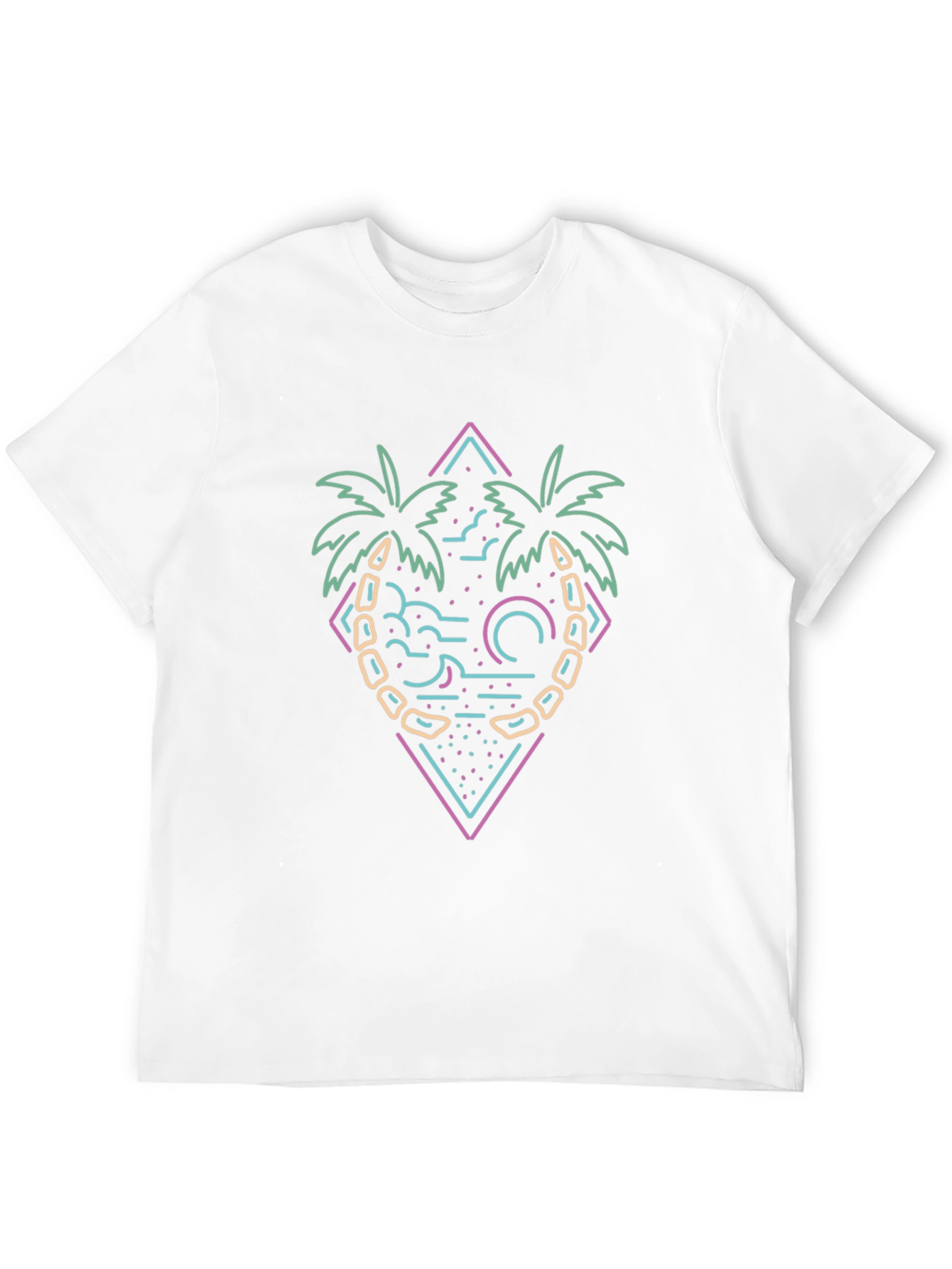 Neon Palm Tree Graphic Tee