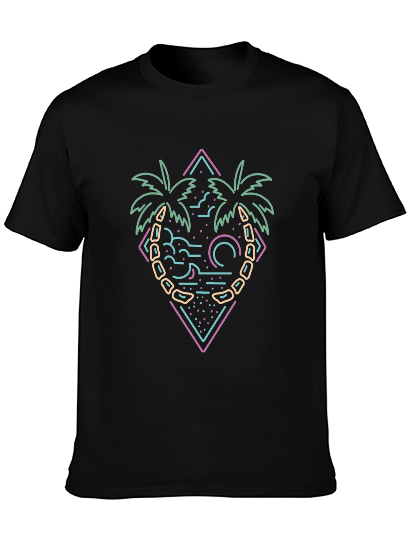 Neon Palm Tree Graphic Tee