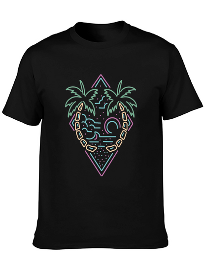 Neon Palm Tree Graphic Tee