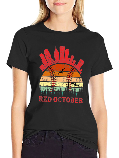 Red October Baseball T-Shirt