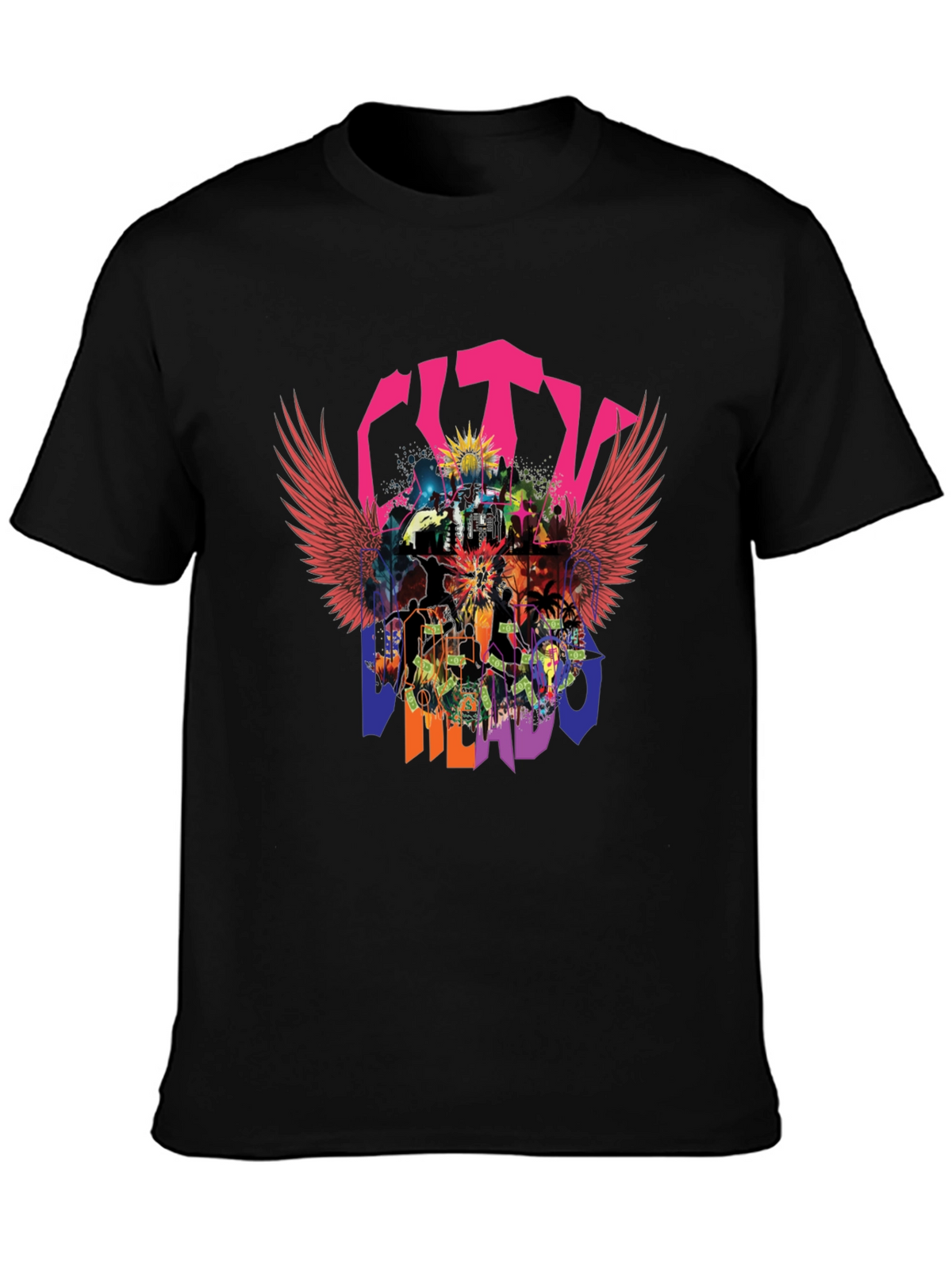 City Merado T-Shirt - Vibrant Graphic Print Casual Wear