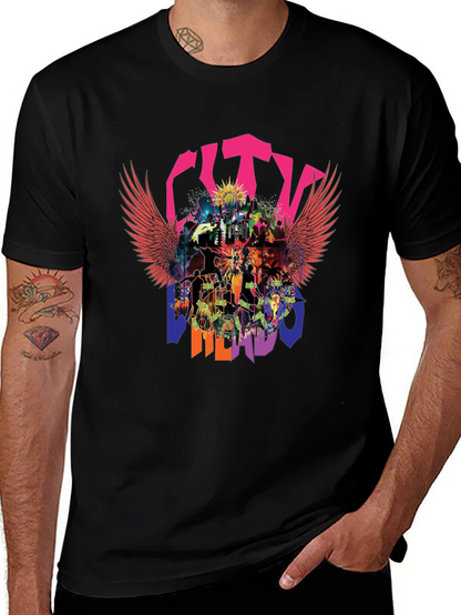 City Merado T-Shirt - Vibrant Graphic Print Casual Wear