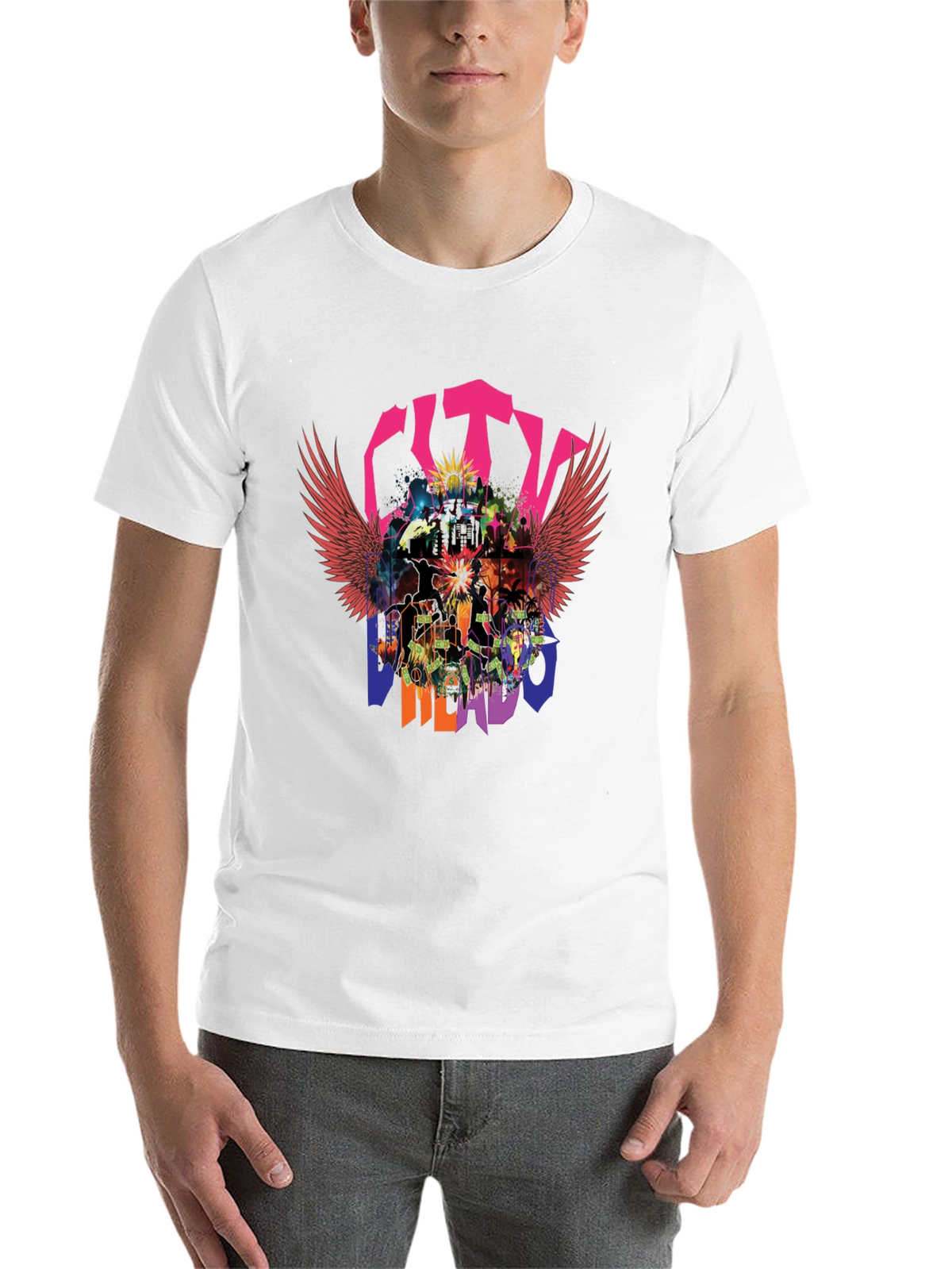 City Merado T-Shirt - Vibrant Graphic Print Casual Wear