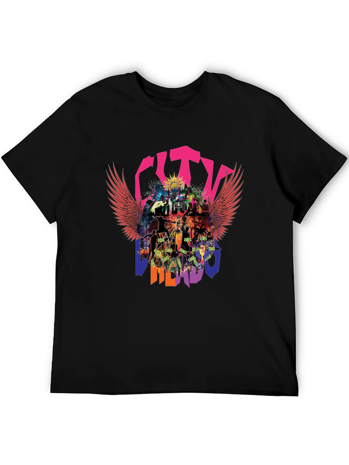City Merado T-Shirt - Vibrant Graphic Print Casual Wear