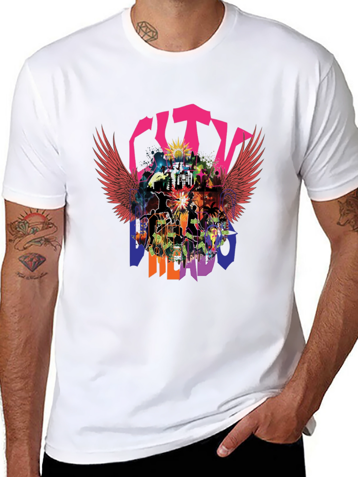 City Merado T-Shirt - Vibrant Graphic Print Casual Wear