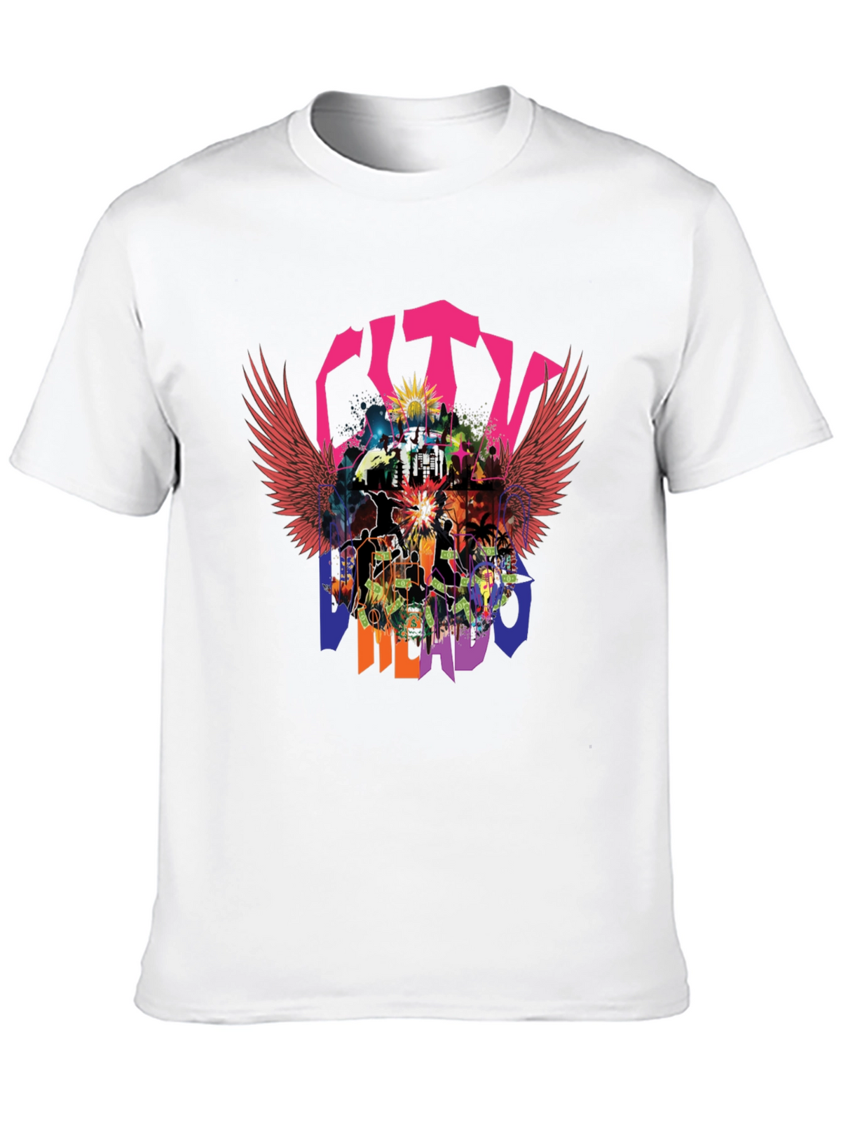 City Merado T-Shirt - Vibrant Graphic Print Casual Wear