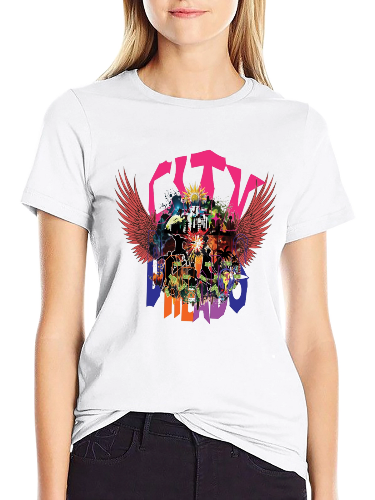 City Merado T-Shirt - Vibrant Graphic Print Casual Wear