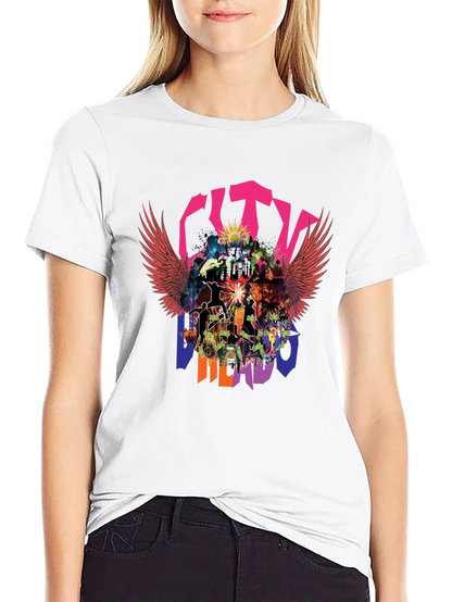 City Merado T-Shirt - Vibrant Graphic Print Casual Wear