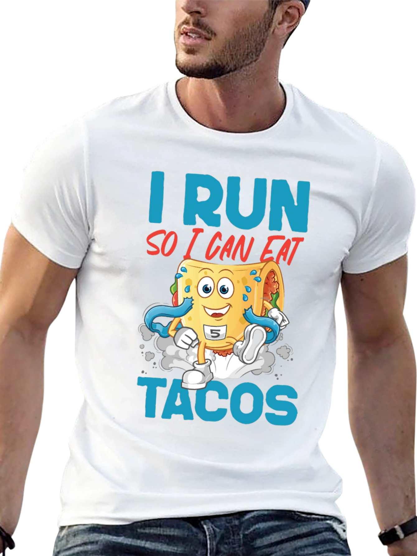 I Run So I Can Eat Tacos Graphic Tee