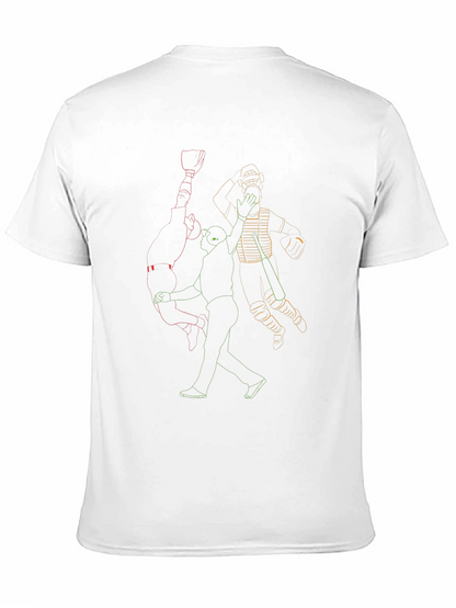 Baseball Outline Graphic Print Tee - Black