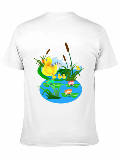 Duck Pond Graphic T-Shirt - Casual Black Tee