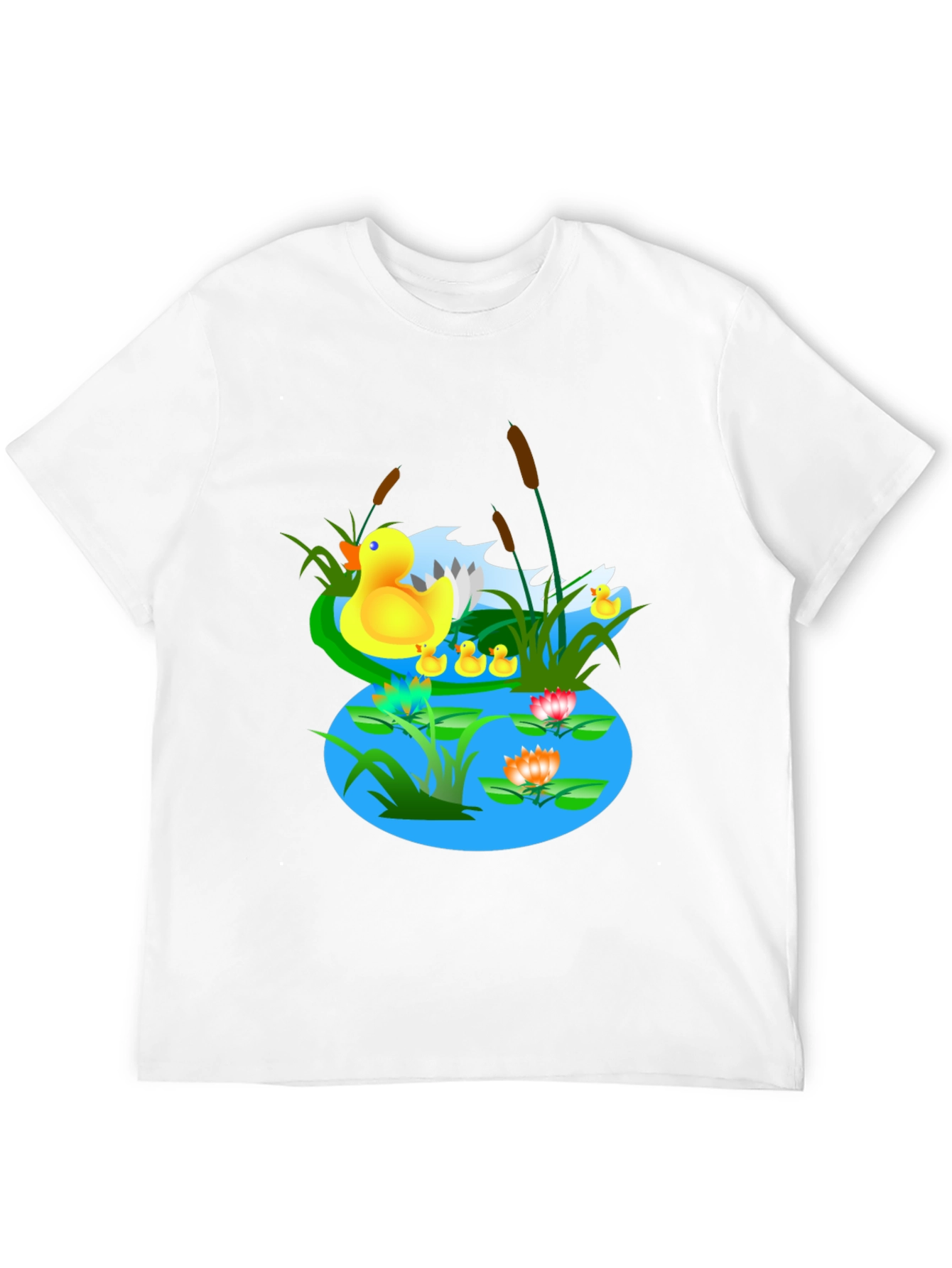 Duck Pond Graphic T-Shirt - Casual Black Tee