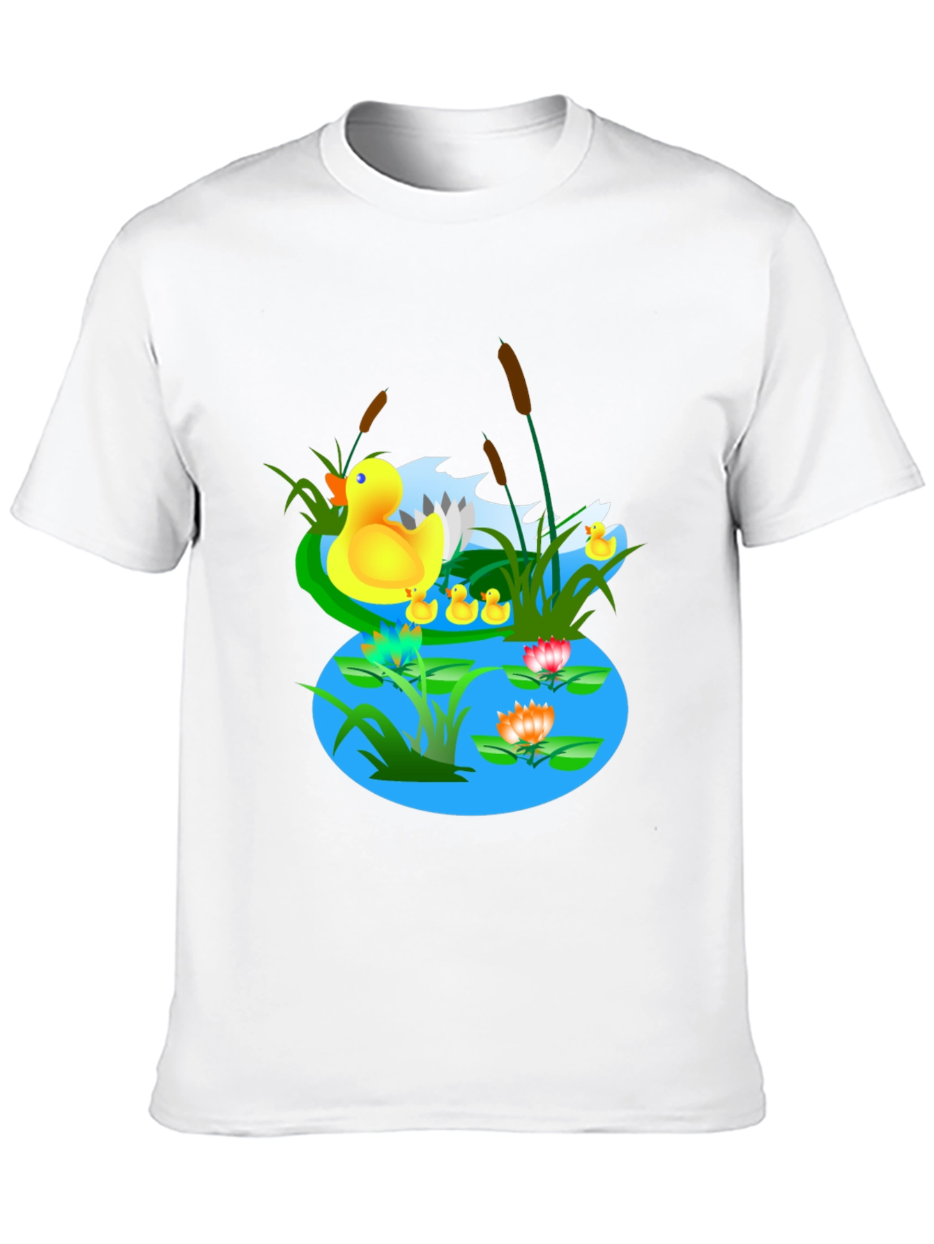 Duck Pond Graphic T-Shirt - Casual Black Tee
