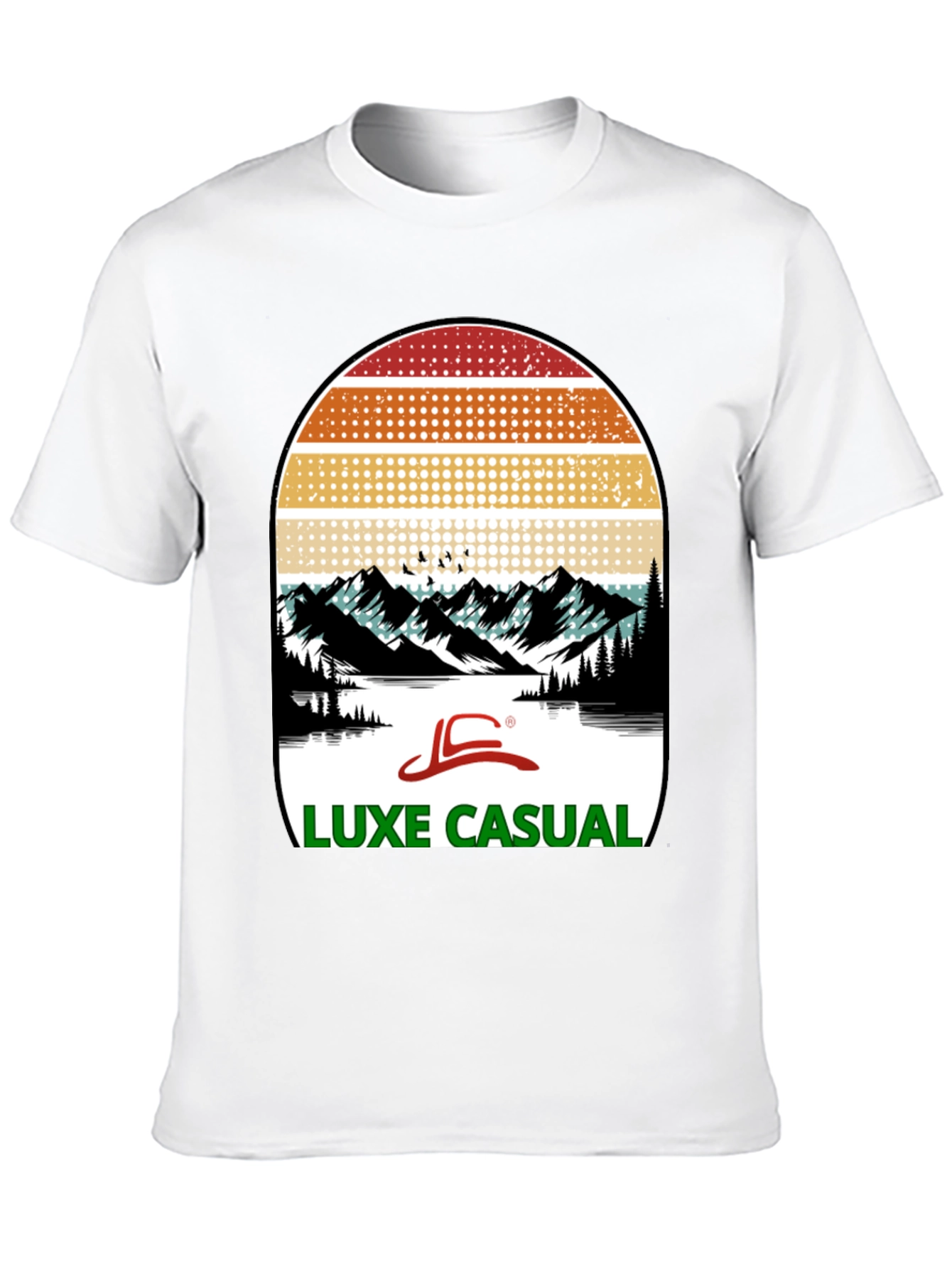 Luxe Casual Mountain Graphic Tee