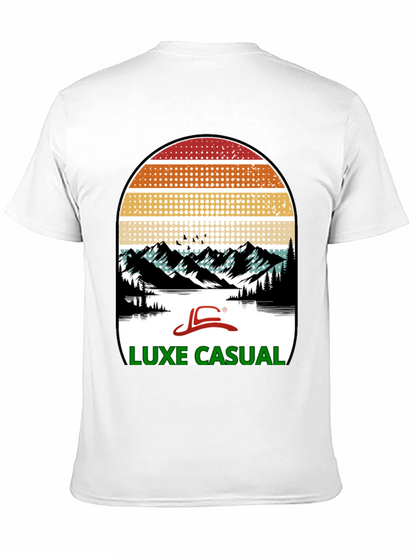 Luxe Casual Mountain Graphic Tee