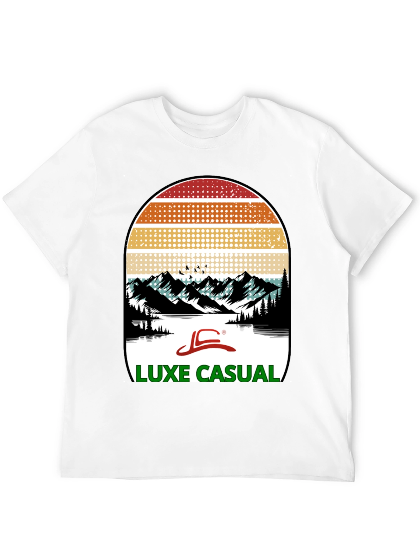 Luxe Casual Mountain Graphic Tee